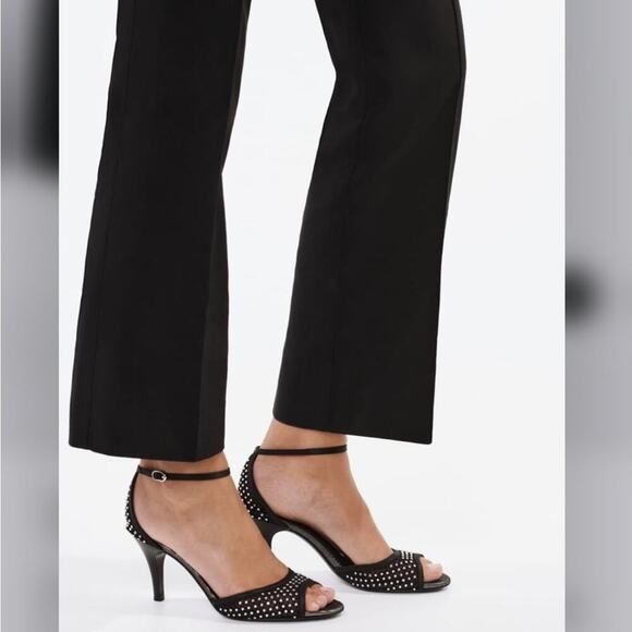 Zara Black RHINESTONE HEELED SANDALS LIMITED EDITION - Picture 5 of 13